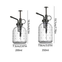 Botella pulverizadora de vidrio tipo empuje, gota de lluvia, regadera de jardín a presión manual, pulverizador de flores transparente con fondo antideslizante a prueba de fugas para exteriores - details 0