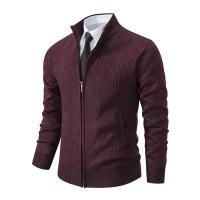 Chaqueta gruesa para hombre, cárdigan de punto con cuello levantado, cálido, para otoño e invierno - details 11