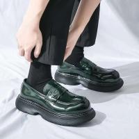 Zapatos informales de vestir para hombre, suela gruesa de charol, talla grande, suela de goma suave, moda de otoño - details 7