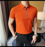 Polo de manga corta bordado de malla transpirable de verano para hombre, camiseta informal de negocios con solapa y media cremallera, - details 32