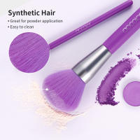 Docolor Brochas de Maquillaje 10pcs Set de Brochas para Base en Polvo Corrector Blush Sombra de Ojos Resaltador Herramienta de Belleza Multipack - details 3