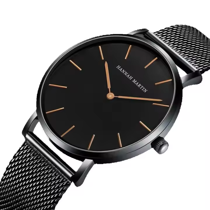 Reloj de Litio Japonés de Alta Gama Reloj de Mesa Negro para Hombres Automático - 1