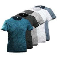 Pack 5 Camisetas de hombre deporte de verano manga corta rápido seco alto elástico ligero transpirable fitness running baloncesto camiseta - details 13
