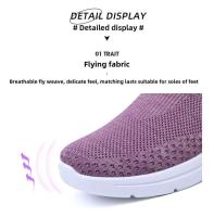 2025 Nuevos zapatos deportivos de verano transpirables con plantilla de PVC suave, planos, ligeros e informales para mujer - details 5