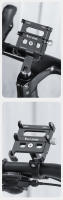 WEST BIKING-Soporte de teléfono para bicicleta, accesorio de aleación de aluminio CNC, antideslizante, para Smartphone eléctrico y motocicleta - details 9