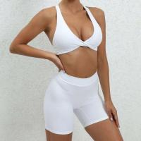 Conjunto de pantalones cortos cruzados sin espalda para mujer, ropa deportiva de 2 piezas, ropa de entrenamiento PIESS, ropa deportiva - details 29