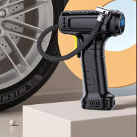 Compresor de aire portátil de mano, bomba inflable inalámbrica con cable de 120W, inflador Digital de neumáticos - details 1