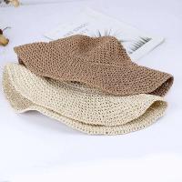 Gorra de Playa de Verano 2023 Sombrero de Paja para Mujer Sombrero de Alta Calidad con Color Puro - details 1