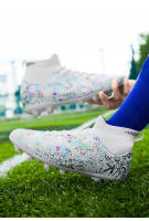 Zapatos de fútbol de marca para hombre, botas de fútbol de tobillo alto para niño, zapatillas de deporte de entrenamiento de hierba antideslizantes para exteriores, tacos, zapatillas de fútbol TF/FG - details 14