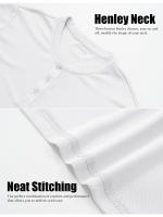 MAGCOMSEN-camisetas Henley para hombre, Camisa cómoda con cuello Henry, de manga corta, informal, de verano - details 5