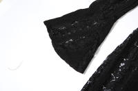 BUNO-Oligai elegante vestido ajustado con hombros descubiertos 2025 nuevo en blanco vestido largo de encaje con mangas acampanadas vestido de invitados de boda para mujer - details 30