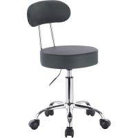 Taburete de Trabajo de 1 Pieza Giratorio Taburete de Silla Giratoria Silla de Oficina con Respaldo de Altura Regulable en Blanco - details 13