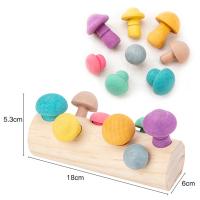 Bloques de arcoíris de madera, juego de colección de juegos, Montessori, juguetes educativos para bebés, forma de desarrollo - details 6