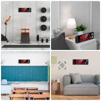 ORIA Reloj de Pared Digital, 13'' Reloj de Pared LED, Reloj de Mesa LED con Control Remoto, Pantalla de Fecha/Hora/Temperatura, Atenuador de Brillo, Temporizador, 2 Alarmas - details 0