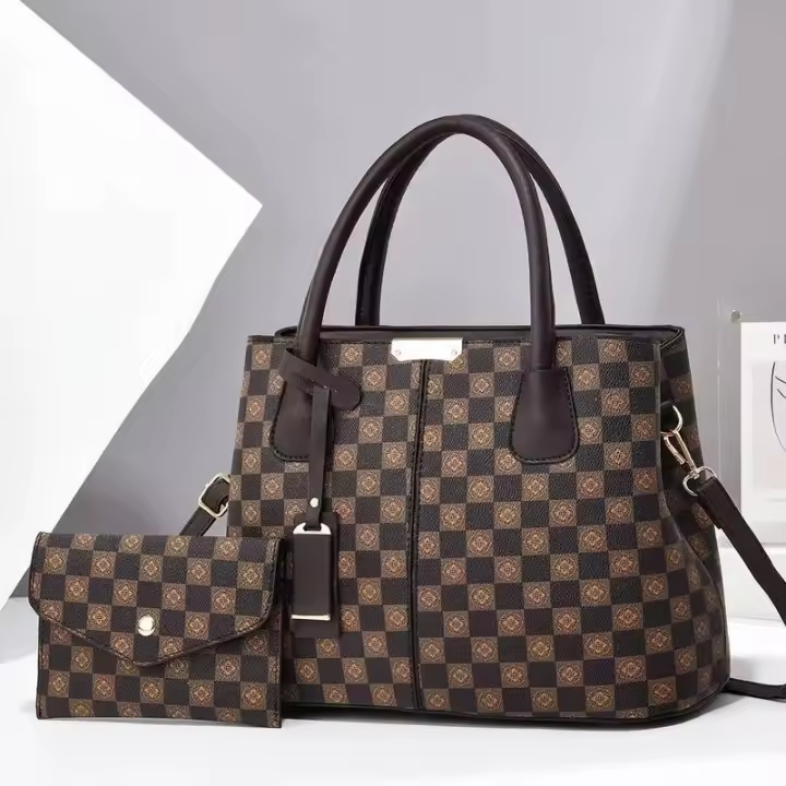 Conjunto de Bolso Madre-Hijo Leten Bolso Crucero Grande con Estilo Mochila de Lujo de Piel con Exterior de PVC Bolsos y Viajes - 1