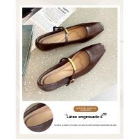 Moda Versátil Francesa 2025 Zapatos de Mujer Gran Tamaño Estilo Viajero Comodidad Grasa - details 8