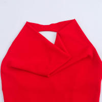 Midi plisados de moda con espalda abierta y color crema en estilo para mujer - details 3