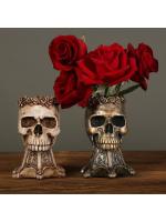Cráneo de Halloween Popular, escultura de resina para decoración del hogar, maceta de flores, adorno para vacaciones - details 5