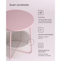 Mesa Lateral Redonda Moderna Espaciosa para Sala de Estar, Dormitorio, Mesita de Noche - details 74