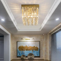 Phube moderno restaurante K9 bombilla LED de cristal lámpara de techo decoración del hogar comedor lámpara de techo de acero inoxidable - details 3