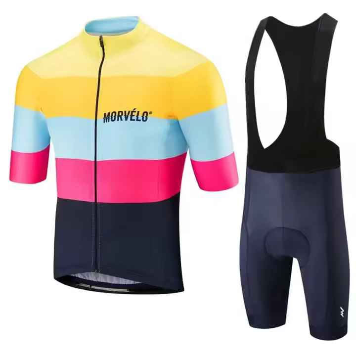 Uniforme de hombre Morvelo, ropa de verano, conjunto de ropa deportiva, camiseta de ciclismo de carretera, ciclista 2024 Tre - 1