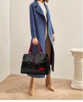 Bolso de mano de cuero genuino para mujer, bolso de mano de lujo con letras en relieve, monedero grande a la moda con asa superior - details 0