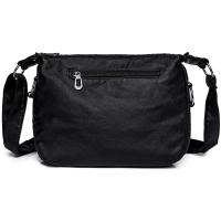 Bolso cruzado de cuero suave para mujer, bolsa de hombro impermeable con múltiples bolsillos - details 0