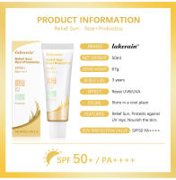 Lakerain SPF50 + arroz + probióticos protector solar protección de la piel maquillaje refrescante crema de protección solar resistencia UV protector solar Facial nuevo - details 7