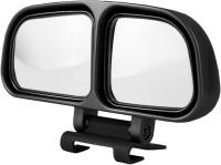 Espejo auxiliar para punto ciego de 2 piezas para automóvil, puede ser ajustable o fijo, espejo para automóvil instalado (izquierdo y derecho) (negro) - details 0
