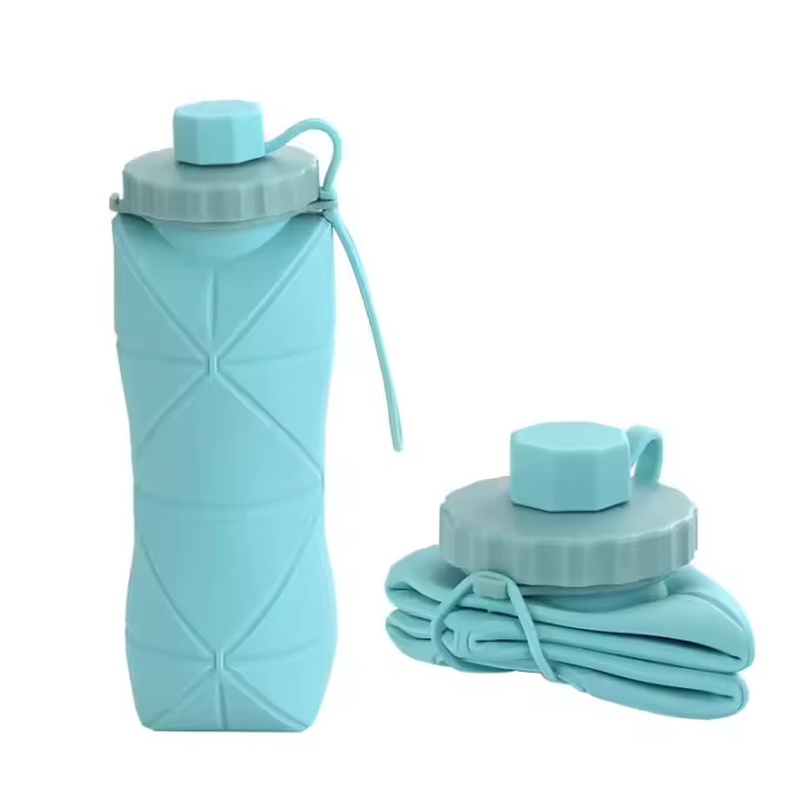 Taza plegable de silicona Creative Taza expandible portátil para Exterior Botella de Agua Deportiva Taza de viaje Taza de mano - 1