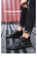 Zapatos informales para hombre, zapatos antideslizantes transpirables de cuero Unisex para caminar, zapatos cosidos a mano para mujer - details 9