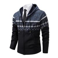 Chaqueta cálida de otoño e invierno para hombre, cárdigan de punto con capucha y chaqueta de algodón polar - details 8