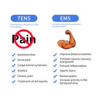 Dispositivo eléctrico de estimulación muscular profesional, Parche de electrodo Tens, EMS, 25 modos - details 5