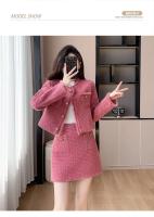 Otoño/Invierno nuevo conjunto elegante de dos piezas: chaqueta y falda de lana elegantes y gruesas, traje de dama sofisticado gran oferta - details 15