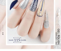 Esmalte de Uñas Clou Beaute 10pcs 8ml Botella de Vidrio Blanco Semi Permanente con Diseño de Lentejuelas Coloridas para Arte de Uñas - details 1