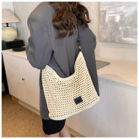 Bolso tejido de playa de vacaciones junto al mar nuevo bolso de punto hueco para mujer bolso de gran capacidad para las axilas del hombro - details 10