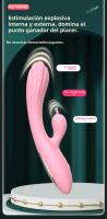 Vibrador de Doble Cabeza de Silicona Líquida Multifrecuencia Masaje Eléctrico para Masturbación Femenina Productos Sexuales para Adultos - details 4