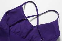 Mono de Yoga para Mujer Kailuoka Sexy Fitness Romper Sin Mangas y Espalda Disfraz Deportivo Corto en Color Sólido para Otoño e Invierno Material Exterior de Nylon - details 32