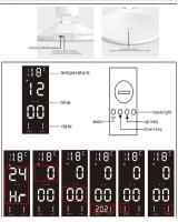 Rechargeable LED Clock Dimmable Desk Lamp 2 Heads 180 Degree Rotation Foldable Desktop Reading Night Light Eye Protection - details 0