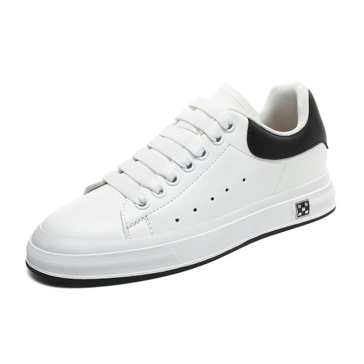Zapatillas de Deporte Casuales para Hombre con Elevador y Aumento de Tamaño 37-46 en Blanco y Negro Zapatos Deportivos de Moda para Hombres