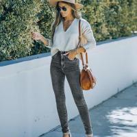 Vaqueros de cintura baja para mujer, tendencia 2025, estilo holgado en gris - details 5