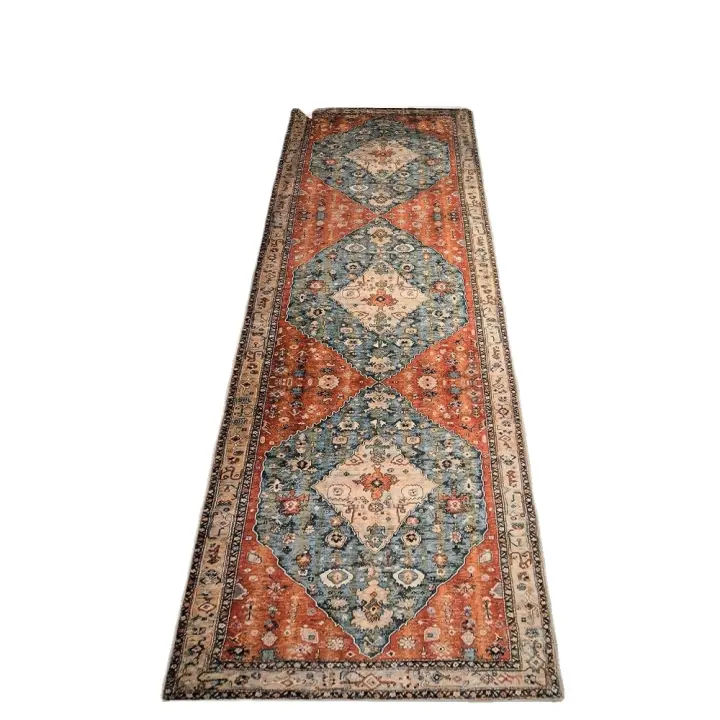 1 Alfombra De paseo Bohemia, Extra Larga, Lavable, Antideslizante, Alfombra De Pasillo, Escalera De Pelo Bajo, Corredor - 1