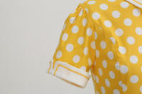 Hepburn, corte elegante, temperamento, puntos ondulados, falda de cola grande, estilo retro - details 11