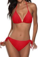 Traje de baño de vacaciones casual de bikini de tres puntos dividido para mujer profesional - details 21
