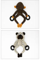 Muñeco Interactivo de Mascota de Dibujos Animados Sonidos Rápidos de Cachorro Corduroy Peluche de Mono Goma de Tres Colores Juguete de Res Oso - details 10