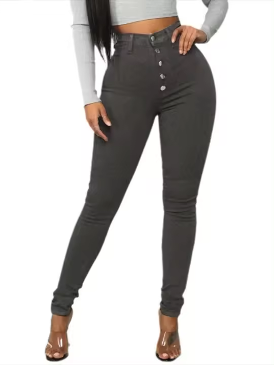 Pantalones de Mujer de Cintura Alta, Jeans Tipo Lápiz con Control de Abdomen, Moda de Verano 2025 - 1