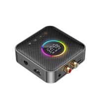 VAORLO Cool RGB Luces coloridas Transmisor receptor de audio Bluetooth 4 en 1 FM 76-108MHz 3.5MM AUX RCA USB Estéreo HIFI Adaptador inalámbrico de calidad de sonido sin pérdidas para TV PC Altavoz para automóvil Auriculares - details 22