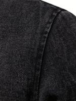 Chaqueta vaquera de lana cálida para hombre, abrigo informal con bolsillo con solapa y cuello de piel para Otoño e Invierno - details 6