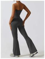 Monos de Yoga informales para mujer, chándal de una pieza, ropa deportiva, conjunto de gimnasio, pantalones acampanados - details 12