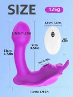 Consolador vibrador portátil para mujer, succión del clítoris/vagina, juguete estimulante, Control remoto, mariposa, bragas, - details 8